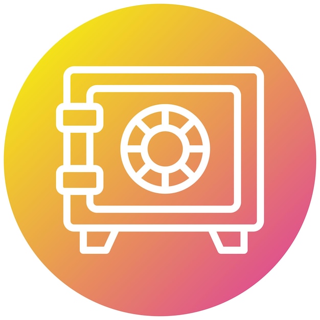 Ilustración del diseño del icono vectorial de la caja de seguridad