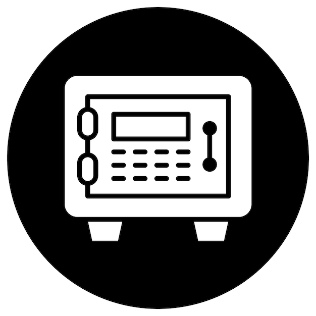 Ilustración del diseño del icono vectorial de la caja de seguridad