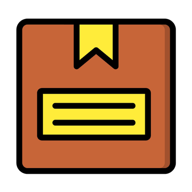Ilustración del diseño del icono vectorial de la caja