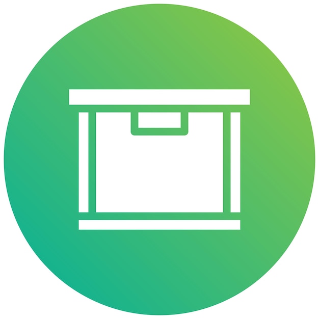 Ilustración del diseño del icono vectorial de la caja