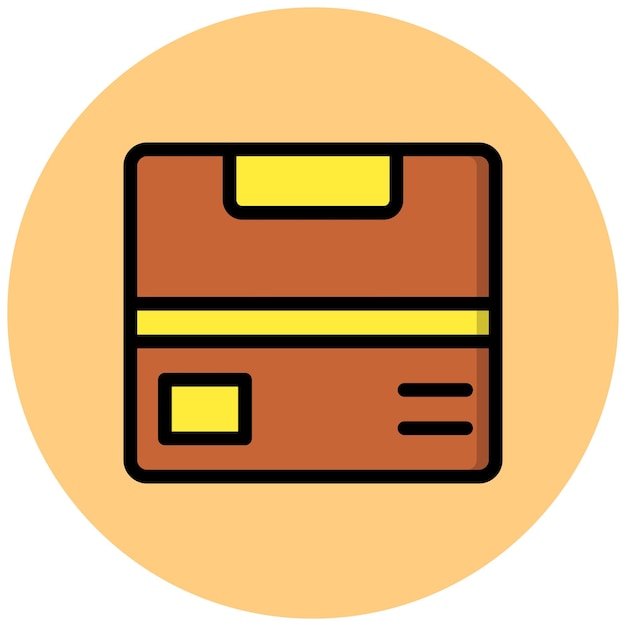 Ilustración del diseño del icono vectorial de la caja