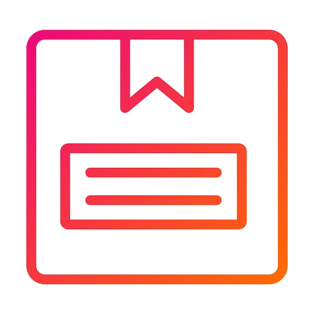 Ilustración del diseño del icono vectorial de la caja