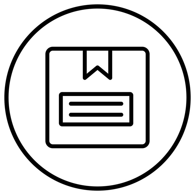 Ilustración del diseño del icono vectorial de la caja