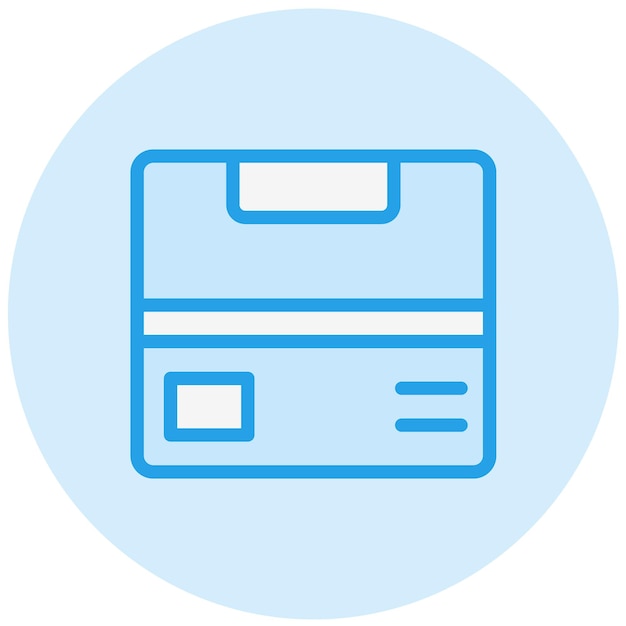 Ilustración del diseño del icono vectorial de la caja