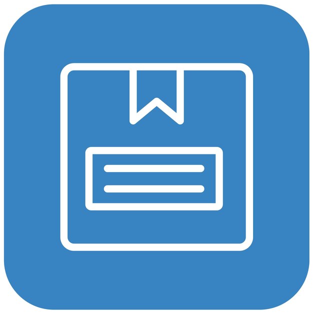 Ilustración del diseño del icono vectorial de la caja