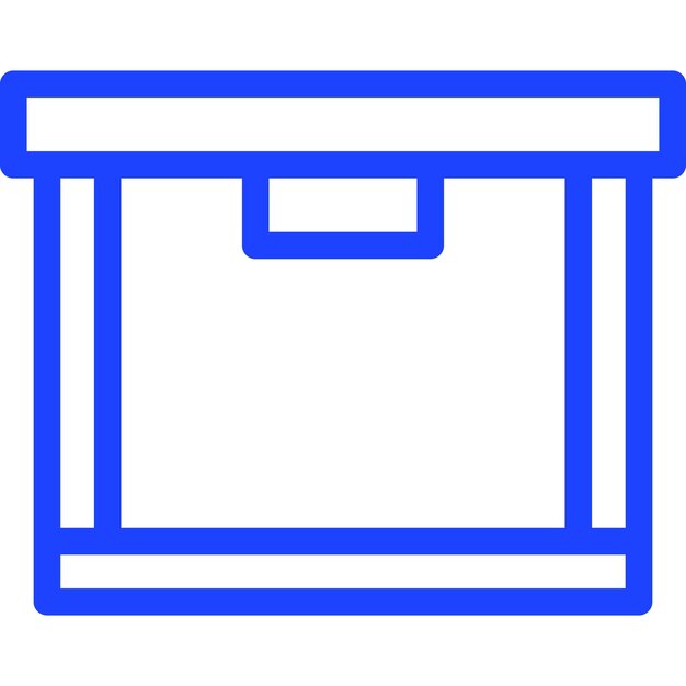 Ilustración del diseño del icono vectorial de la caja