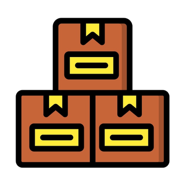 Ilustración del diseño del icono vectorial de las cajas