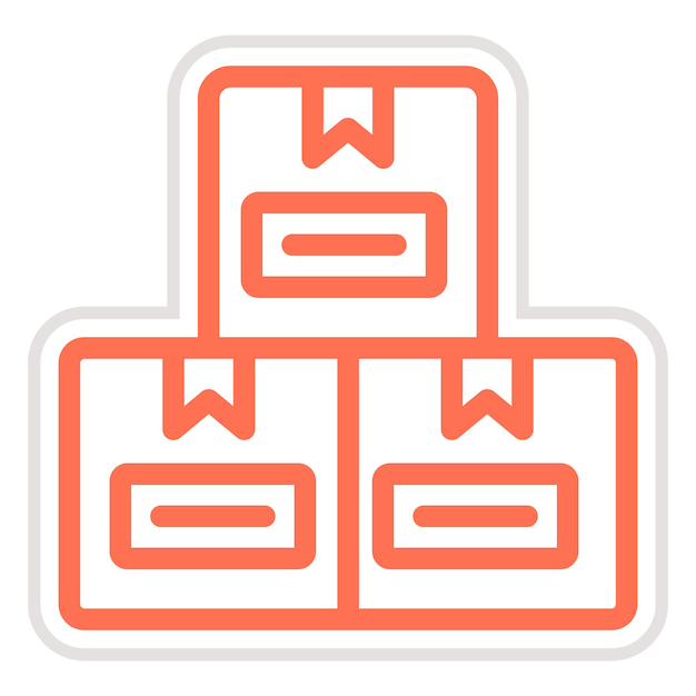 Ilustración del diseño del icono vectorial de las cajas