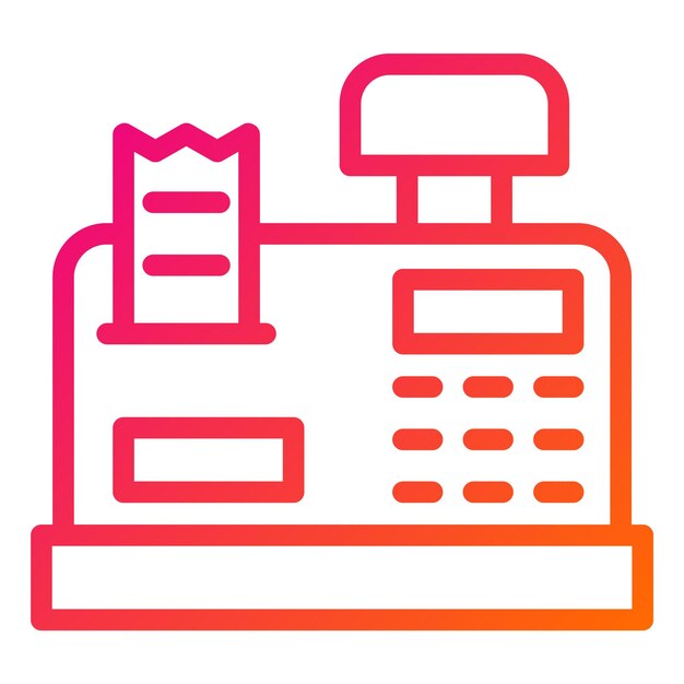 Ilustración del diseño del icono vectorial del cajero automático