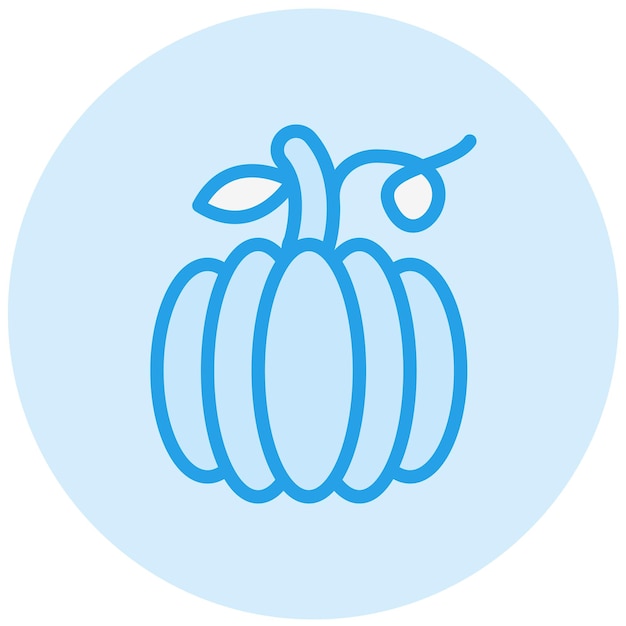 Ilustración del diseño del icono vectorial de la calabaza