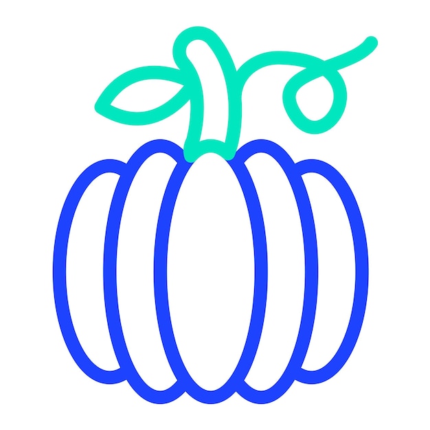 Ilustración del diseño del icono vectorial de la calabaza