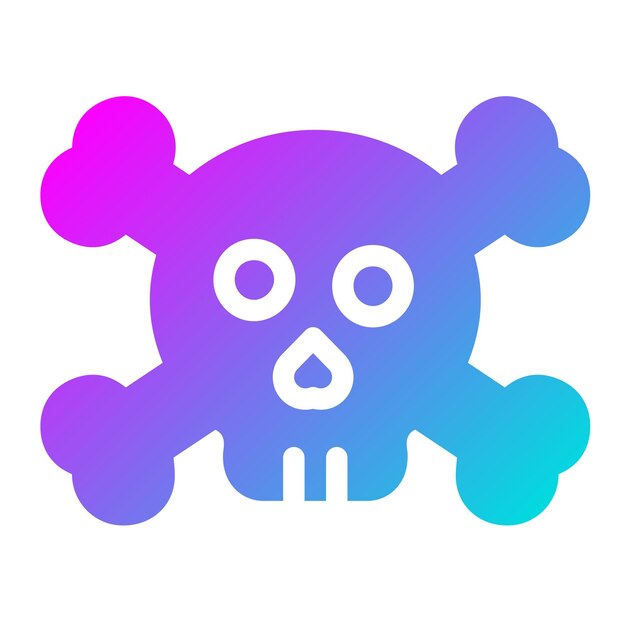 Ilustración del diseño del icono vectorial de la calavera