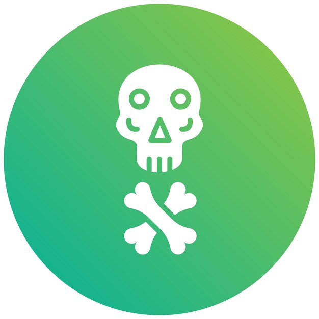 Ilustración del diseño del icono vectorial de la calavera