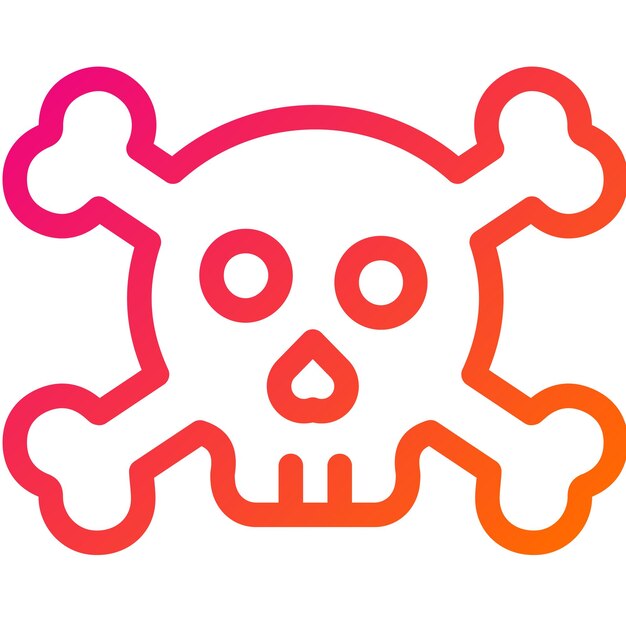 Ilustración del diseño del icono vectorial de la calavera