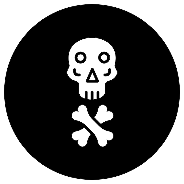 Ilustración del diseño del icono vectorial de la calavera