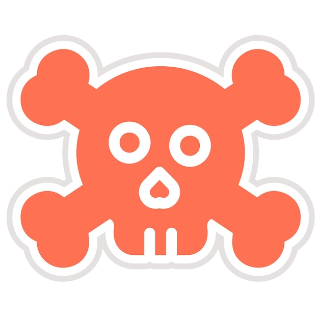 Ilustración del diseño del icono vectorial de la calavera