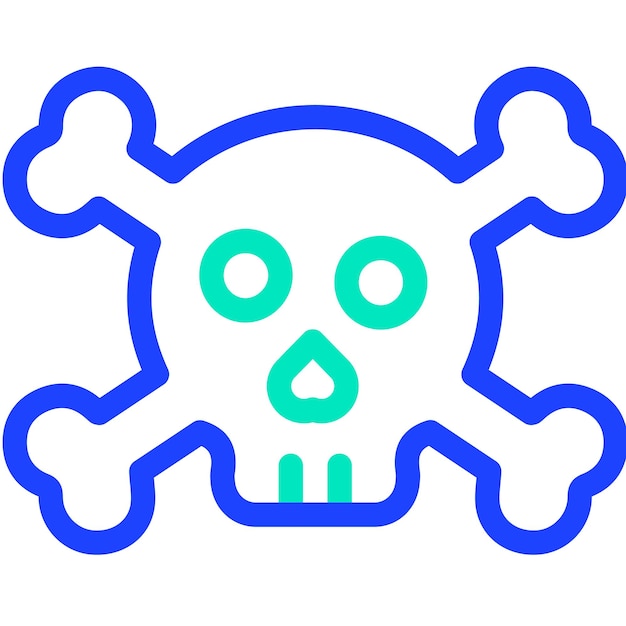 Ilustración del diseño del icono vectorial de la calavera