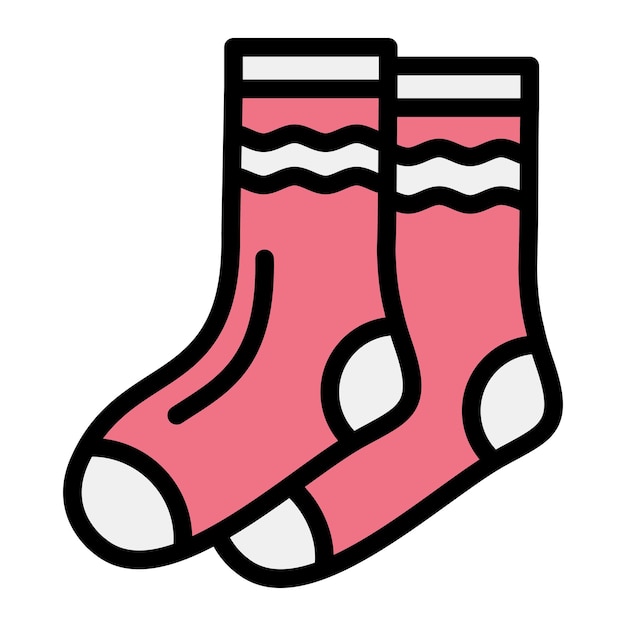Ilustración del diseño del icono vectorial del calcetín
