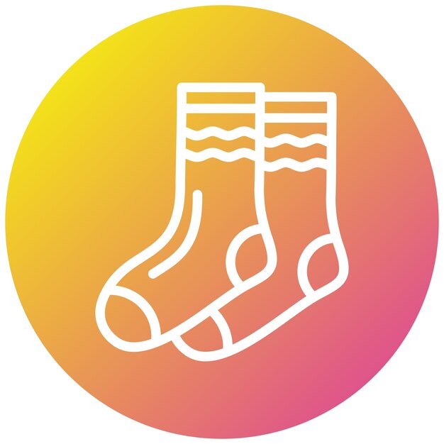 Ilustración del diseño del icono vectorial del calcetín