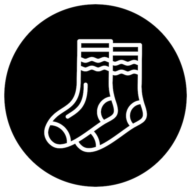 Ilustración del diseño del icono vectorial del calcetín