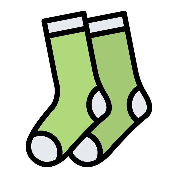 Ilustración del diseño del icono vectorial de los calcetines