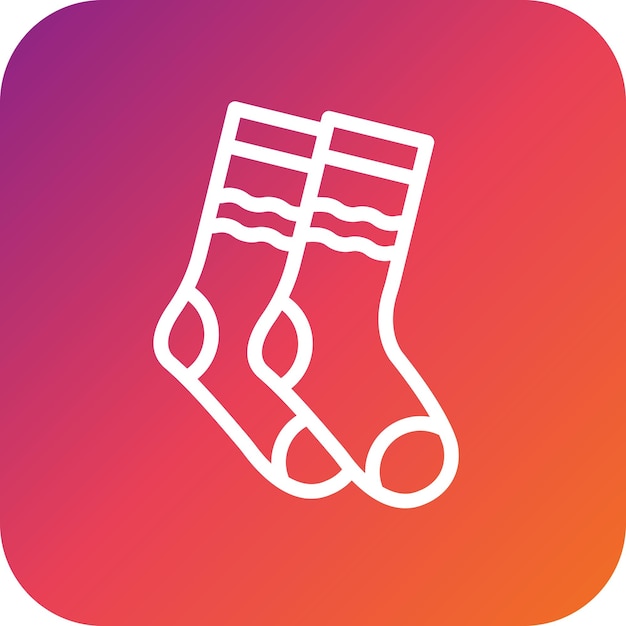 Ilustración del diseño del icono vectorial de los calcetines