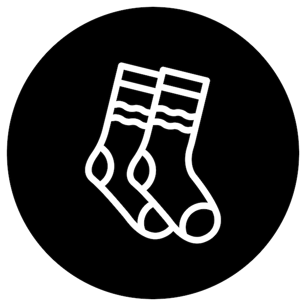 Ilustración del diseño del icono vectorial de los calcetines