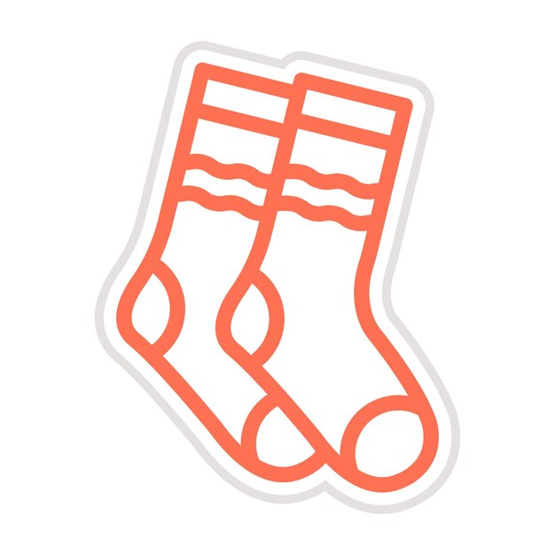 Ilustración del diseño del icono vectorial de los calcetines