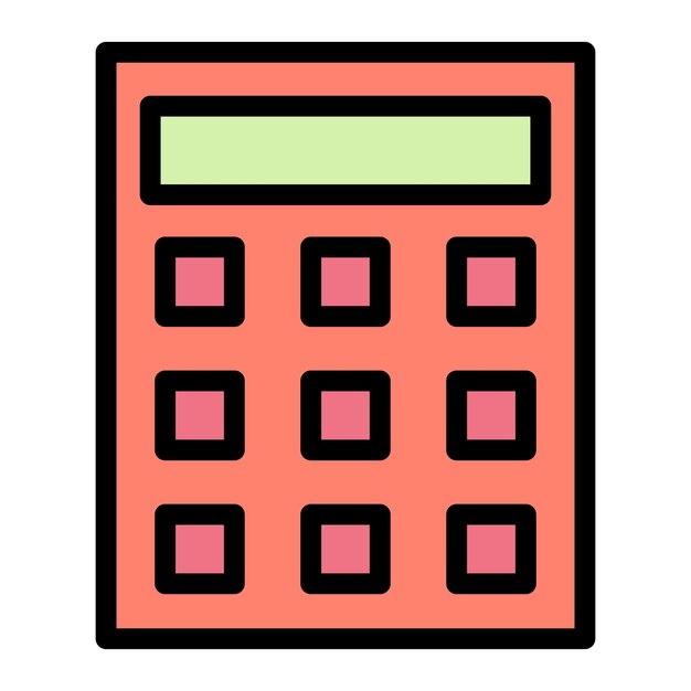 Ilustración del diseño del icono vectorial de la calculadora