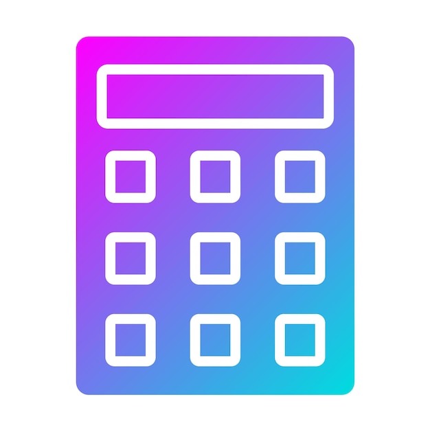 Ilustración del diseño del icono vectorial de la calculadora
