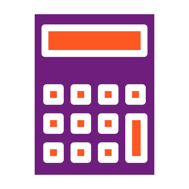 Ilustración del diseño del icono vectorial de la calculadora
