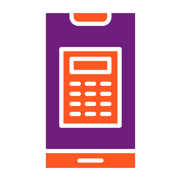 Ilustración del diseño del icono vectorial de la calculadora