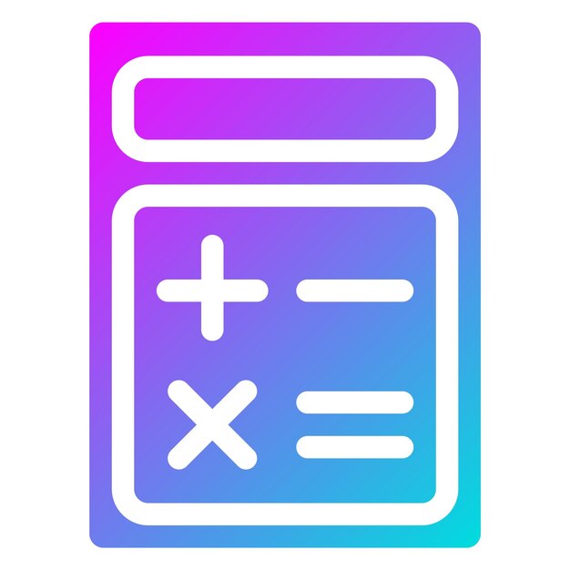 Ilustración del diseño del icono vectorial de la calculadora