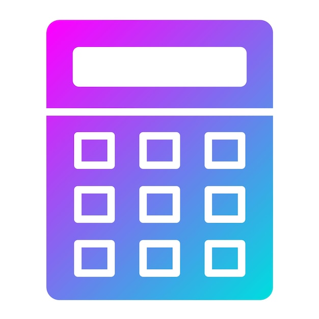 Ilustración del diseño del icono vectorial de la calculadora