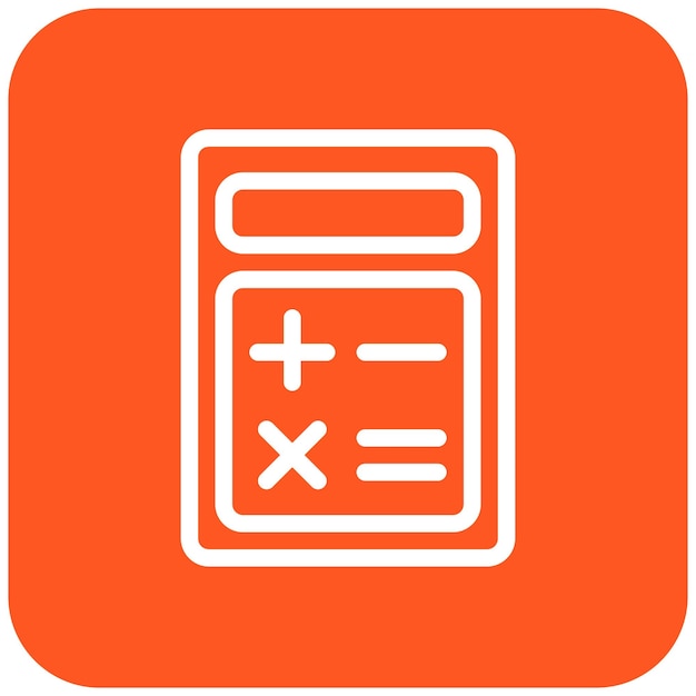 Ilustración del diseño del icono vectorial de la calculadora
