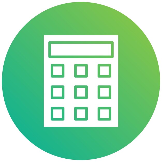 Ilustración del diseño del icono vectorial de la calculadora