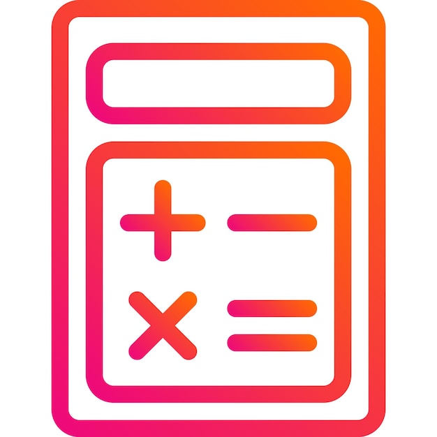 Ilustración del diseño del icono vectorial de la calculadora