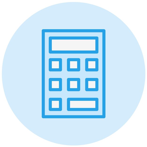 Ilustración del diseño del icono vectorial de la calculadora