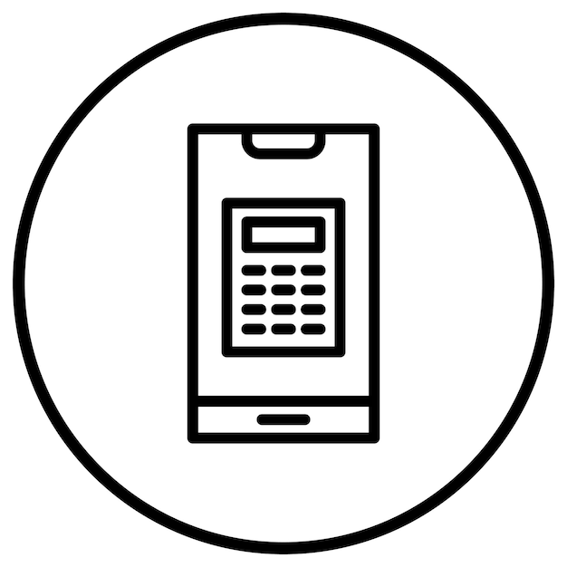 Ilustración del diseño del icono vectorial de la calculadora