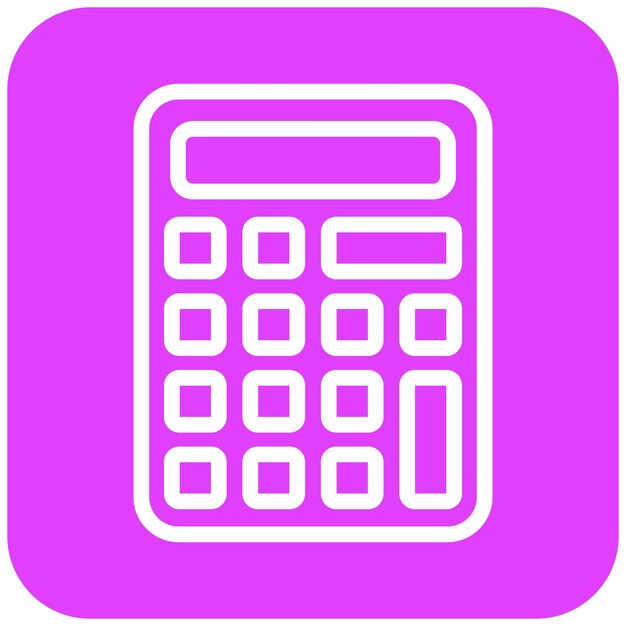 Ilustración del diseño del icono vectorial de la calculadora