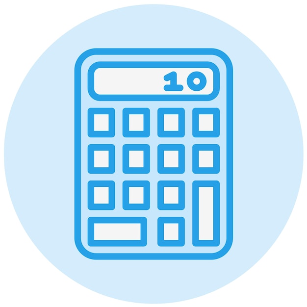 Ilustración del diseño del icono vectorial de la calculadora