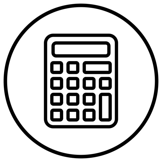 Ilustración del diseño del icono vectorial de la calculadora