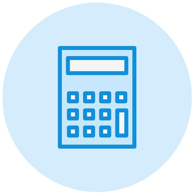 Ilustración del diseño del icono vectorial de la calculadora