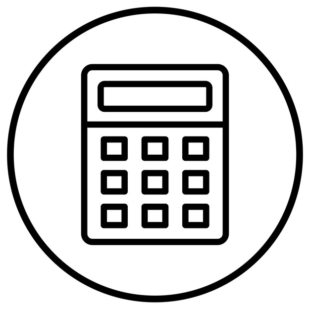 Ilustración del diseño del icono vectorial de la calculadora