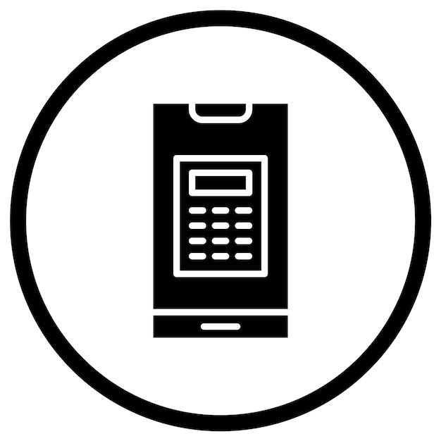 Ilustración del diseño del icono vectorial de la calculadora
