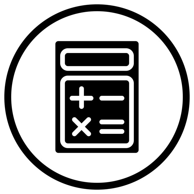 Ilustración del diseño del icono vectorial de la calculadora