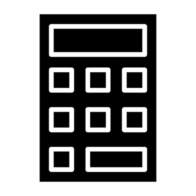 Ilustración del diseño del icono vectorial de la calculadora