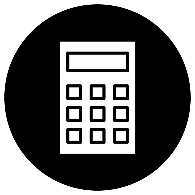 Ilustración del diseño del icono vectorial de la calculadora