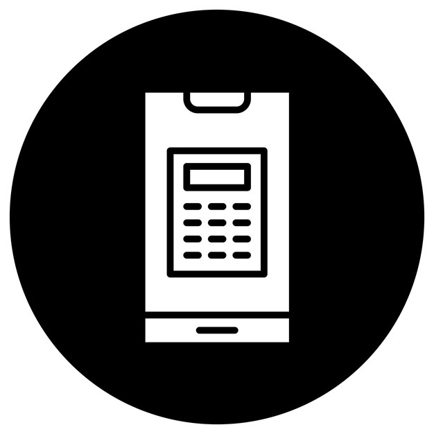 Ilustración del diseño del icono vectorial de la calculadora