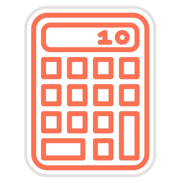 Ilustración del diseño del icono vectorial de la calculadora